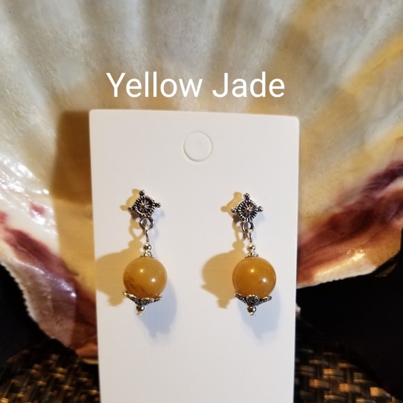 Garnet Post Style Earrings: - Picture 3 of 6